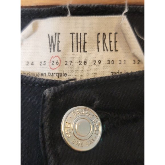 Free People Denim Cropped Jeans‎ Size 26 Skinny Fit Factory Distressed - Picture 6 of 8